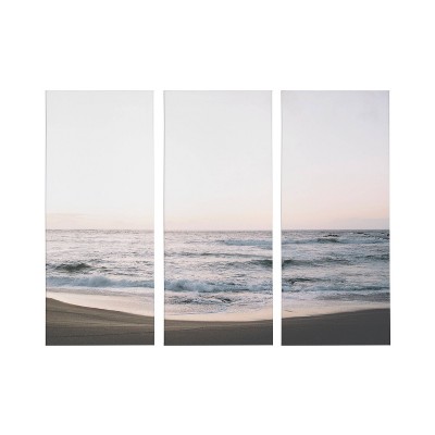 California Dreaming Coastal Canvas Wall Art Set of 3