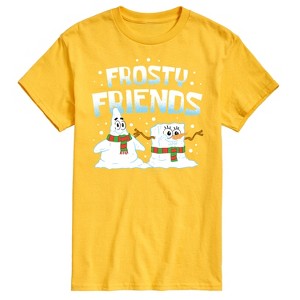 Men's - SpongeBob SquarePants - Frosty Friends Patrick and Spongebob Short Sleeve Graphic T-Shirt - 1 of 4