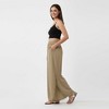 Cherie Code Women's Cotton Wide Leg Pants with Side Split and Pom Trim – Casual Fit - 4 of 4