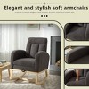 LOVMOR Accent Rocking Chair & Armchair with Adjustable Footrest and Side Pocket, for Nursery Bedroom, Living Room, Gray - 2 of 4