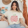 Simply Sage Market Women's Colorful Flower Apple Short Sleeve Graphic Tee - 2 of 4