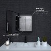 HBEZON Medicine Cabinet with Mirrors, Recess/Wall Mount Bathroom Cabinet, Adjustable Shelves, Soft-Close Hinge, Rectangular, Aluminum - 4 of 4