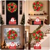 24-Inch Pre-Lit Christmas Wreath with Warm White LED Lights, Frosted Pine Cones, Indoor Outdoor Holiday Door Decor - 3 of 4