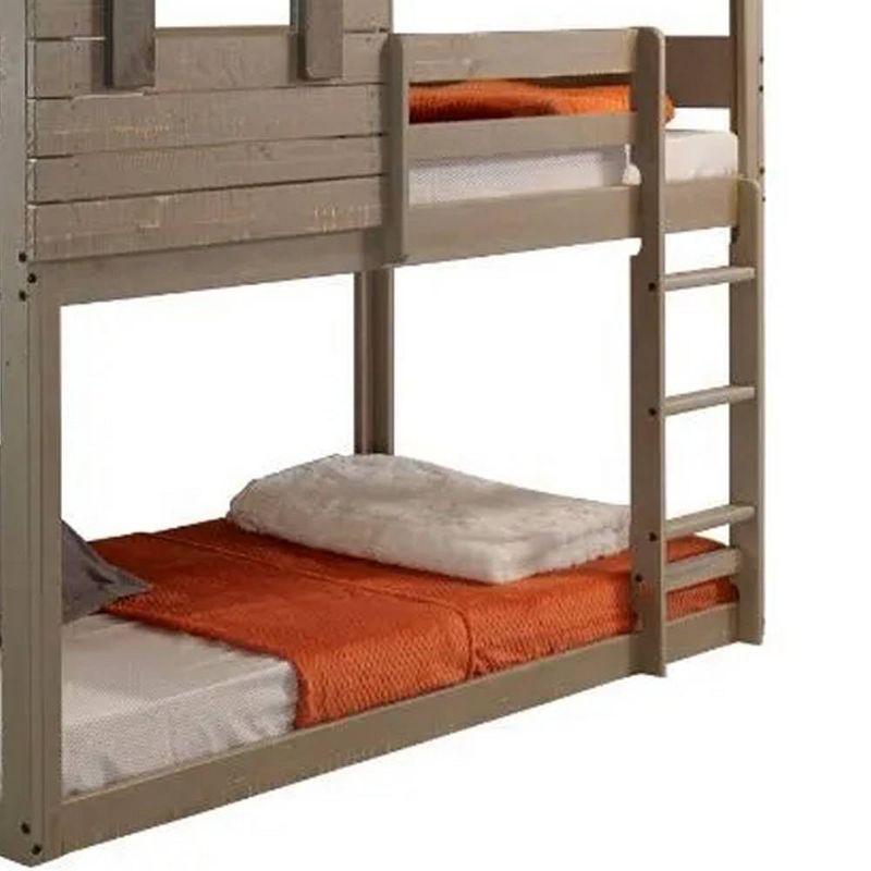 77&#34;Bunk Bed Darlene Loft and Bunk Bed Rustic Gray - Acme Furniture, 2 of 9