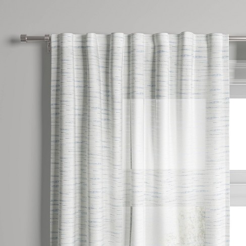 1pc Light Filtering Striation Herringbone Window Curtain Panel - Project 62™ - image 1 of 4