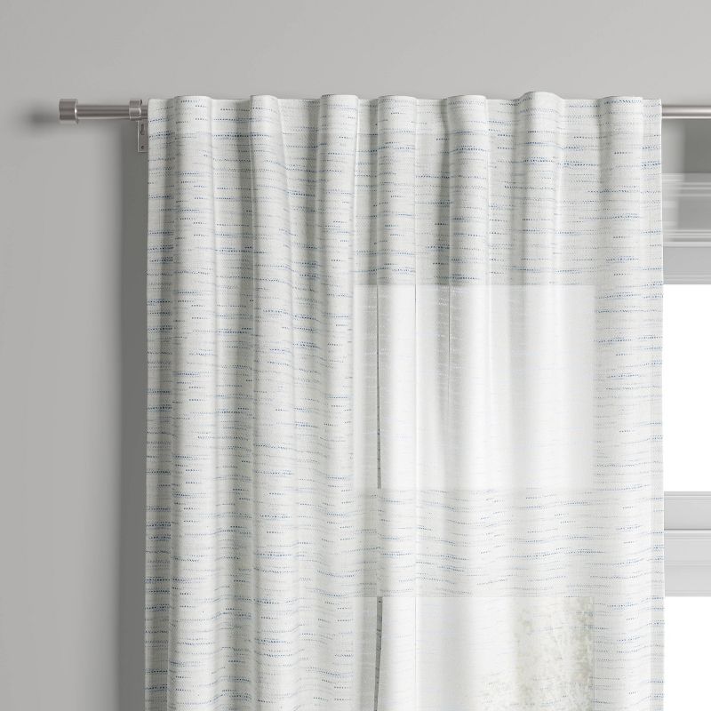 1pc Light Filtering Striation Herringbone Window Curtain Panel - Project 62™, 1 of 12