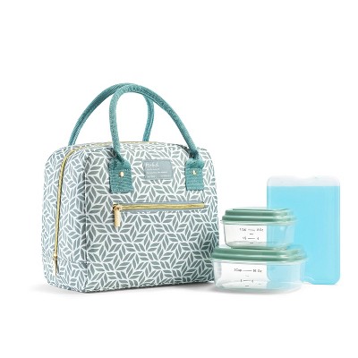 Fit & Fresh Bloomington Lunch Bag - Sage Tesselating Geo