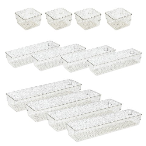 Trio Home Trio Essentials 12PC Drawer Organizers, 3 Versatile Sizes, Storage Bins for Makeup, Bedroom, Kitchen
