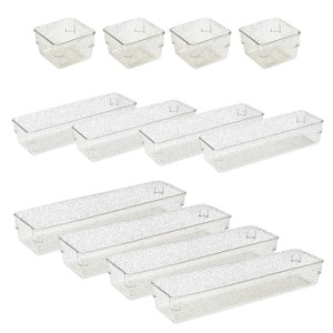 Trio Home Draw Organizers, 3 Versatile Sizes, Storage Bins for Makeup, Bedroom, Kitchen, Office, Bathroom and Vanity Drawer Organizer - 1 of 4