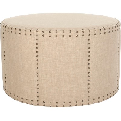 Sherri Cocktail Ottoman with Nail Heads  - Safavieh