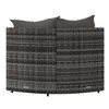 vidaXL Patio Corner Sofas with Cushions 2 pcs Gray Poly Rattan - 3 of 4