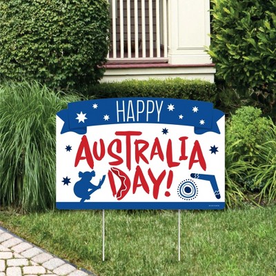 Big Dot of Happiness Australia Day - G'Day Mate Aussie Party Yard Sign Lawn Decorations - Happy Australia Day Party Yardy Sign