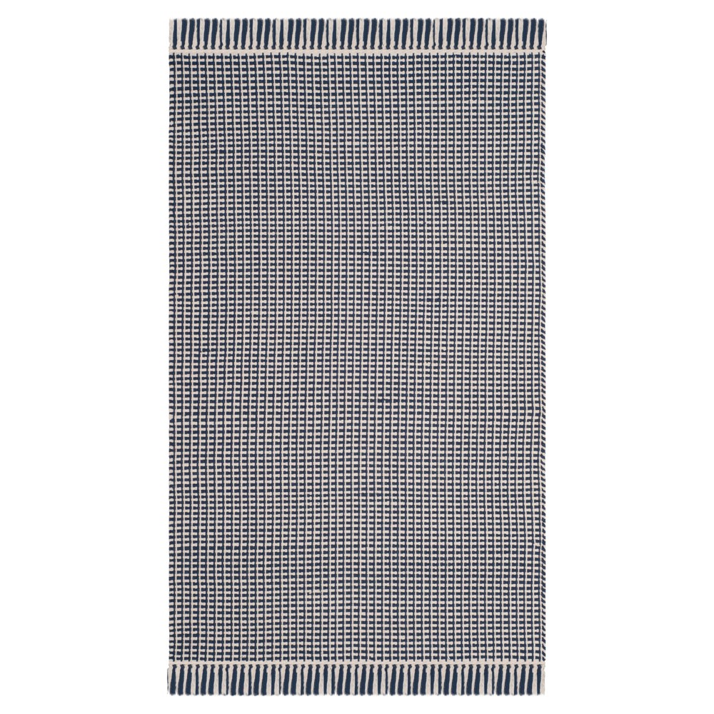 Ivory/Navy Stripe Flatweave Woven Accent Rug 3'x5' - Safavieh