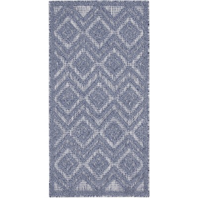 Nourison Versatile Solid Diamond Indoor Outdoor Flatweave Area Rug