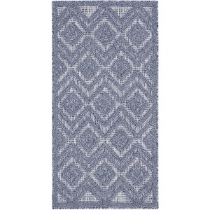 Nourison Versatile Solid Diamond Indoor Outdoor Flatweave Area Rug - 1 of 4
