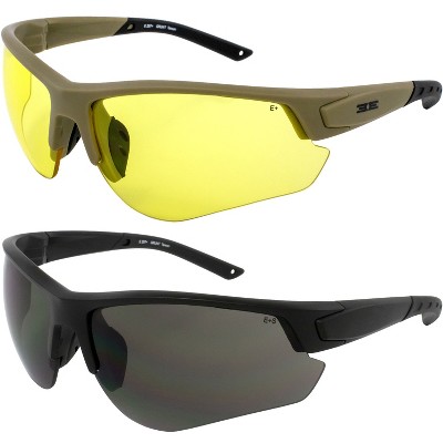 2 Pairs of Epoch Eyewear Grunt Sunglasses with Clear, Smoke Lenses