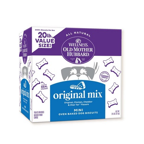 Old Mother Hubbard By Wellness Classic Crunchy Extra Original Assortment Biscuits Mini Oven Baked Carrot Apple Cheese And Chicken Dog Treats 20lb Target