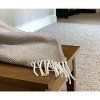 70" X 55" Pink And White Cotton Blend Woven Herringbone Plush Throw Blanket with Tassels - 2 of 4
