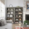 3 Tier/5-Tier Bookcase, Farmhouse Book Shelf w/Storage Open Display Bookshelves, 40" Low Book Case Wooden 3 Shelf Bookcase Home Decor Furniture - 3 of 4