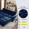 TiramisuBest 93.7" King Pull-Out Sofa Bed, 3-in-1 Convertible Faux Leather Sleeper with Nailhead Trim & Rolled Arms for Living,Dark Brown - 4 of 4