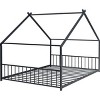 Streamdale Full Size Metal House Bed, Black - 4 of 4