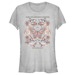 Juniors Womens Lost Gods Positive Day Butterfly T-Shirt - 1 of 4