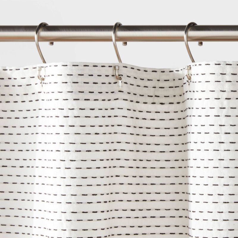 Woven Dotted Line Shower Curtain - Threshold&#8482;, 4 of 6