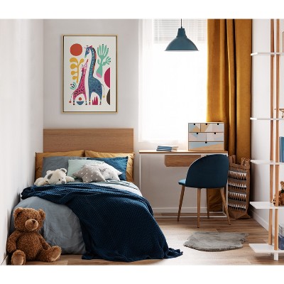Colorful Giraffe Love Abstract Canvas Art for Kids