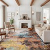 Modern Area Rug Washable Non-Slip Abstract Floor Mat, Non-Shedding Contemporary Accent Rug - 2 of 4