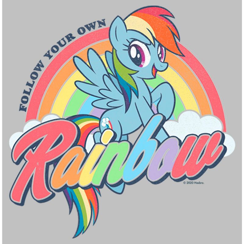 Women's My Little Pony Rainbow Dash Follow Your Own Rainbow T-Shirt, 2 of 5
