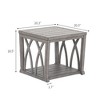 Cesicia 18.5'' x 18.5'' x 20.3'' in Gray Aluminum square Sofa Side Table For Living Room, Bedroom, Office - 2 of 4