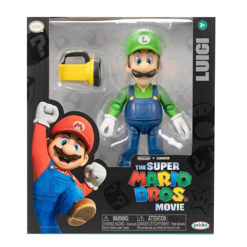 Nintendo The Super Mario Bros. Movie Luigi Figure with Flashlight Accessory, 3 of 14