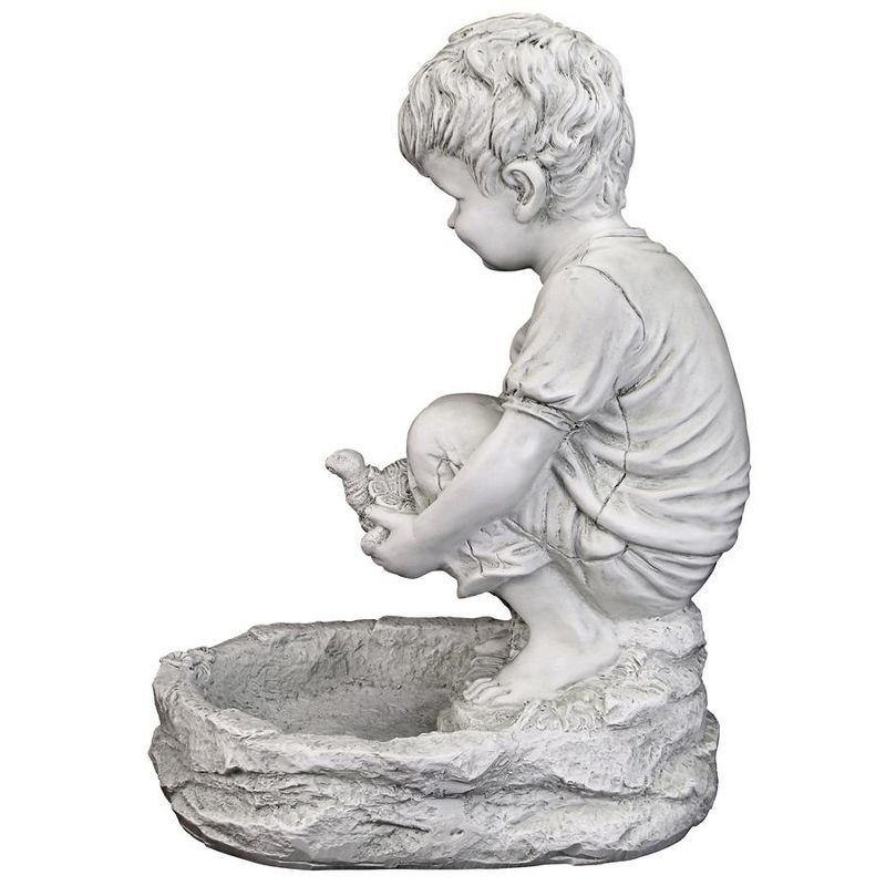Design Toscano Tommy At The Turtle Pond Little Boy Statue - Gray, 4 of 7