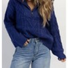 Women's FRANCO HALF ZIP SWEATER - CRESCENT - 3 of 4