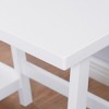 Rubber Wood Writing Desk with Storage, Open Shelves, Spacious Top and Easy Assembly - 3 of 4