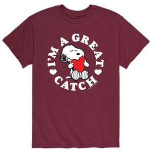 Men's - Peanuts - Great Catch Short Sleeve Graphic T-Shirt - 1 of 4