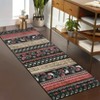Washable Modern Farmhouse Living Room Bedroom Area Rug, Floral Print Non Slip Floor Carpet for Home Office - 4 of 4