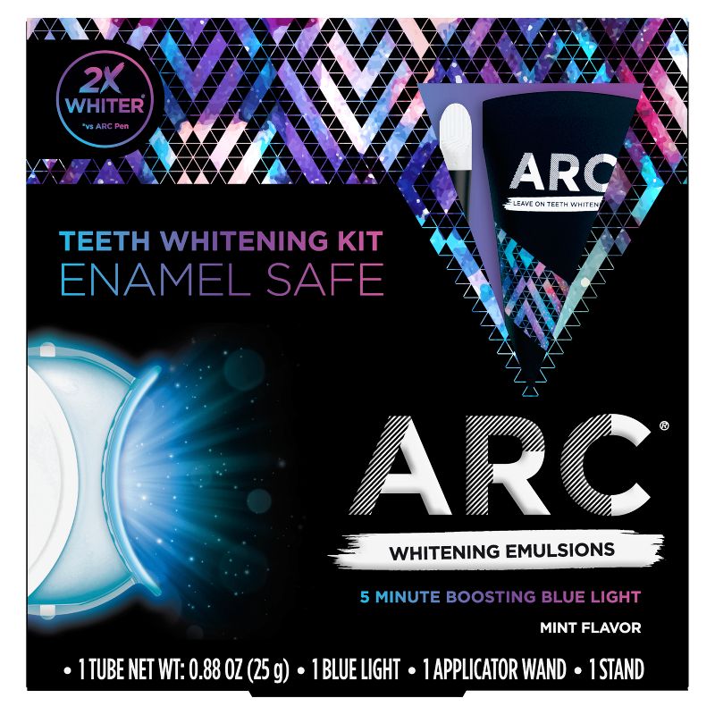 ARC Emulsion Leave-On Tooth Whitening System with Applicator, Stand and LED Blue Light - Mint Flavor - 0.88oz, 1 of 7