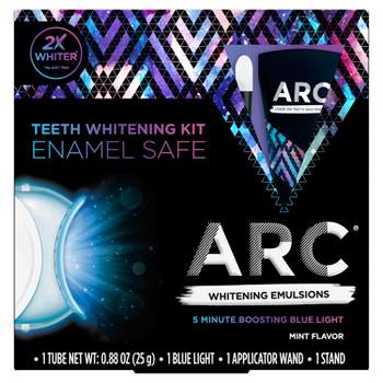ARC Emulsion Leave-On Tooth Whitening System with Applicator, Stand and LED Blue Light - Mint Flavor - 0.88oz