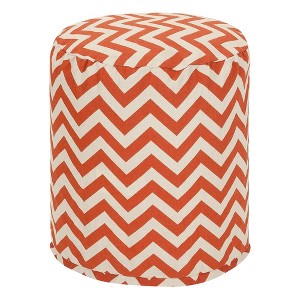 Majestic Home Goods,Pouf Chevron Burnt - 1 of 4