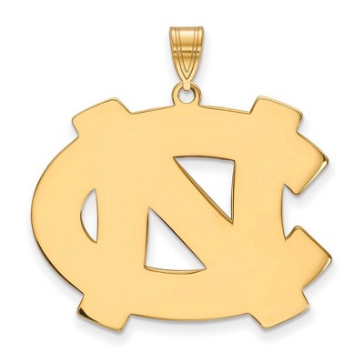 Black Bow Jewelry 10k Yellow Gold North Carolina Tar Heels NCAA Extra Large Pendant