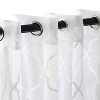 Sheer Geometric Lattice Curtain Set with 2 Panels and Rod Pockets by Blue Nile Mills - 2 of 4