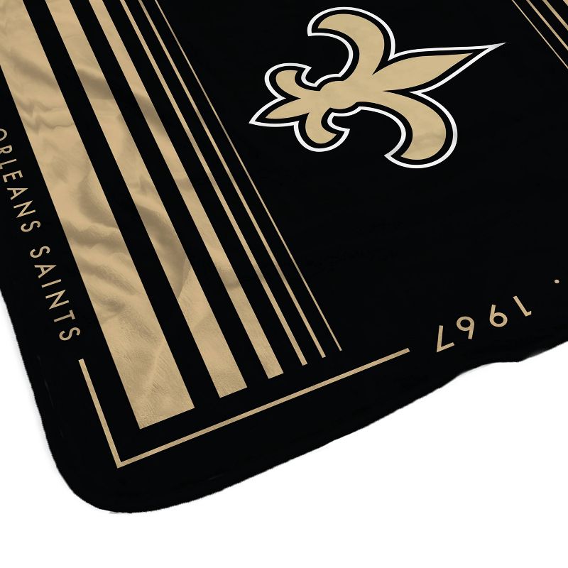 NFL New Orleans Saints Basic Block Double-Sided Flannel Fleece Blanket, 2 of 4