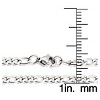 Men's Stainless Steel Figaro Chain Necklace (3mm) - Silver (24") - 3 of 3