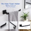Itopfox 10 Piece Matte Black Bathroom Hardware Set SUS304 Includes 2 24 in Towel Bars 2 Towel Holders 2 Toilet Paper Holders 4 Hooks - 4 of 4