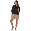Rekucci Soft Stretch Cropped Loungewear Hoodie for Women - 4 of 4