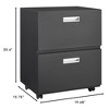 NicBex Mobile File Cabinet with Double Door,Office Cabinet with Metal Handles and Casters,Modern Cabinet,Filing Cabinets for Home Office - 3 of 4