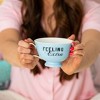 Totalee Gift Feeling Extra Oversized Teacup Porcelain Blue 8.45 oz - 2 of 2