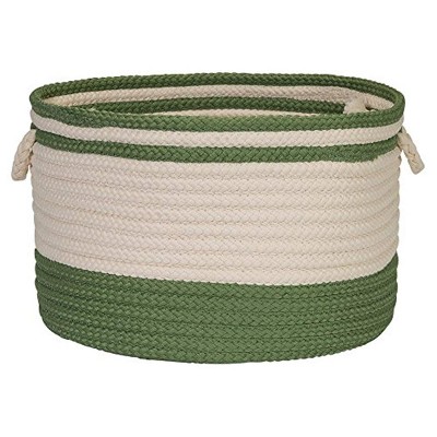 Colonial Mills Bar Harbour Band Basket, 22 by 22 by 14-Inch, Moss Green