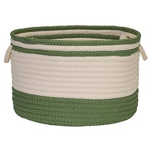 Colonial Mills Bar Harbour Band Basket, 14 by 14 by 10-Inch, Moss Green - 1 of 1